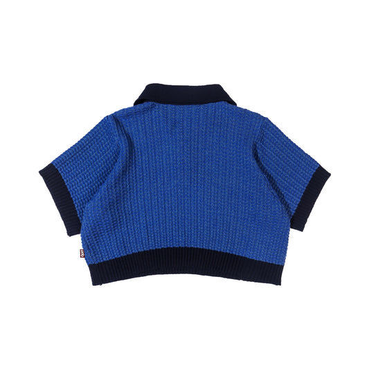 QUIET UNDER NONE X TSUKASA POLO CROP KNIT