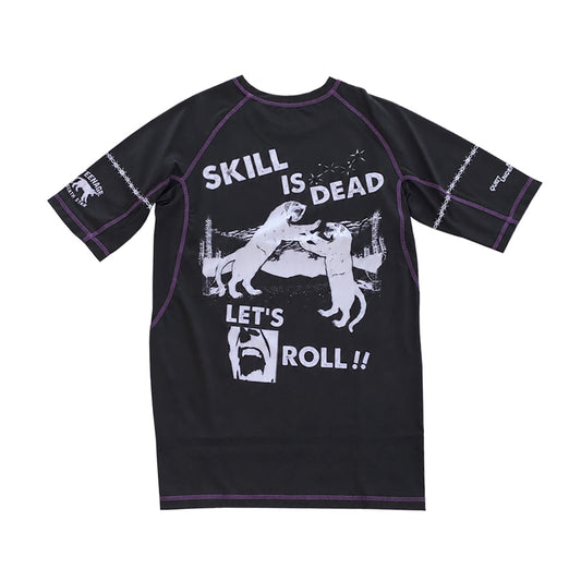 QUIET UNDER NONE X TEENAGE DEATH STAR BLACK RASHGUARD SHORT SLEEVE