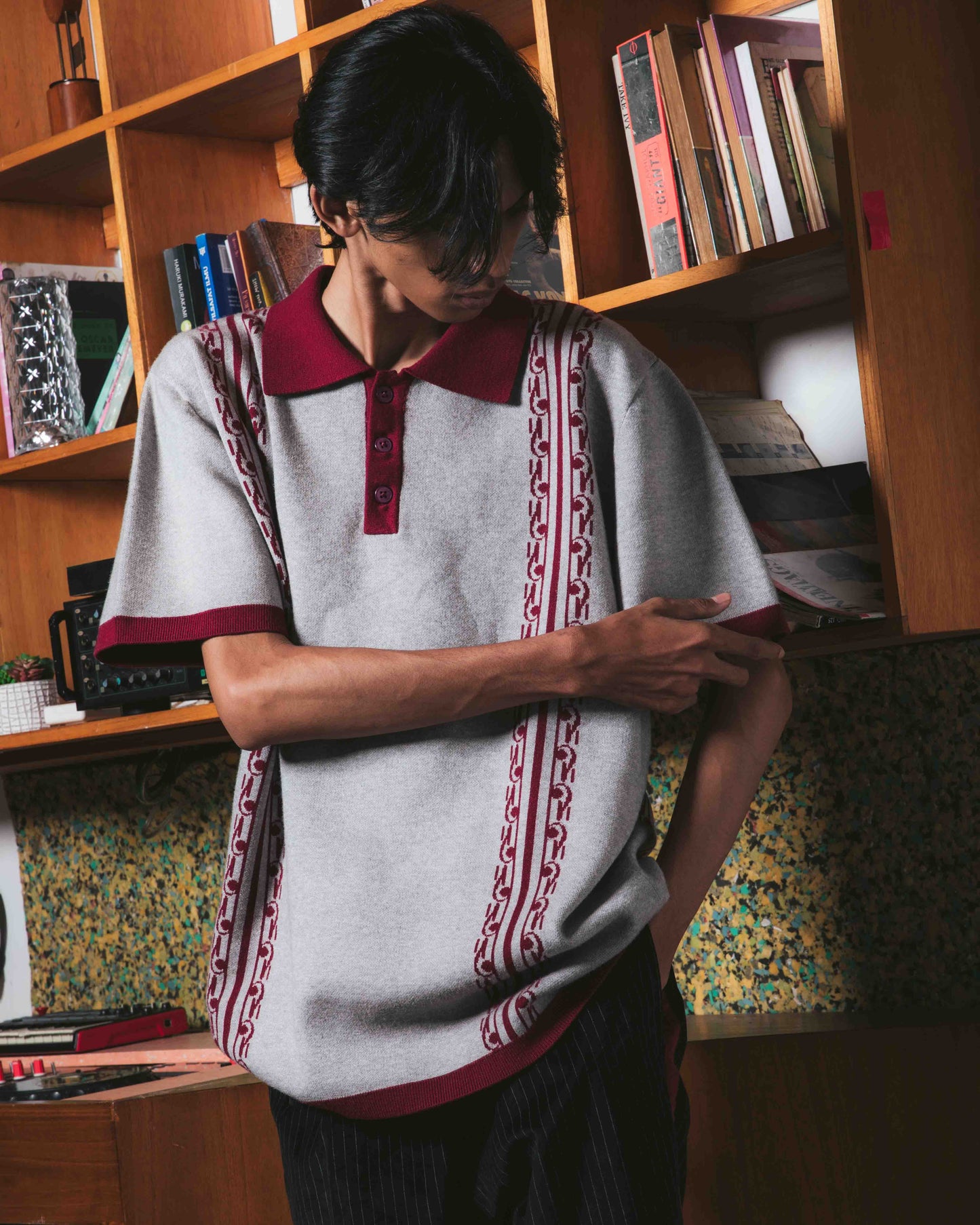 TRIBAL WHITE POLO