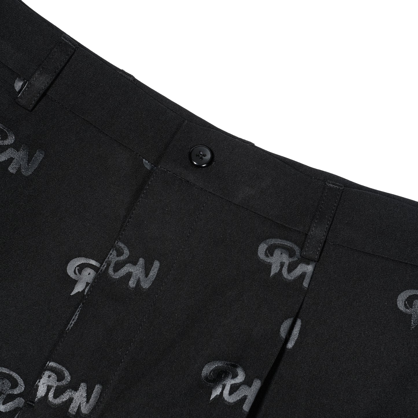 QUN PATTERN BLACK TROUSERS