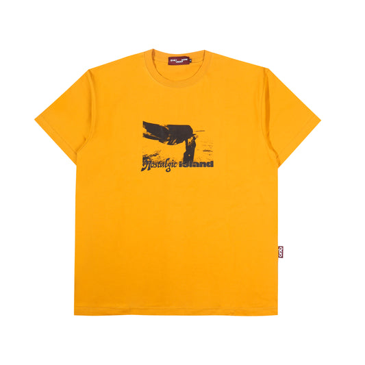 QUIET UNDER NONE X TSUKASA NOSTALGIC TEES YELLOW