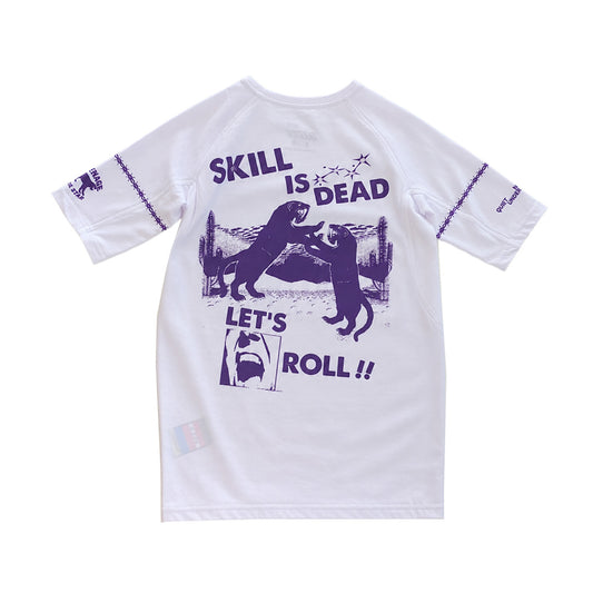 QUIET UNDER NONE X TEENAGE DEATH STAR WHITE RASHGUARD SHORT SLEEVE