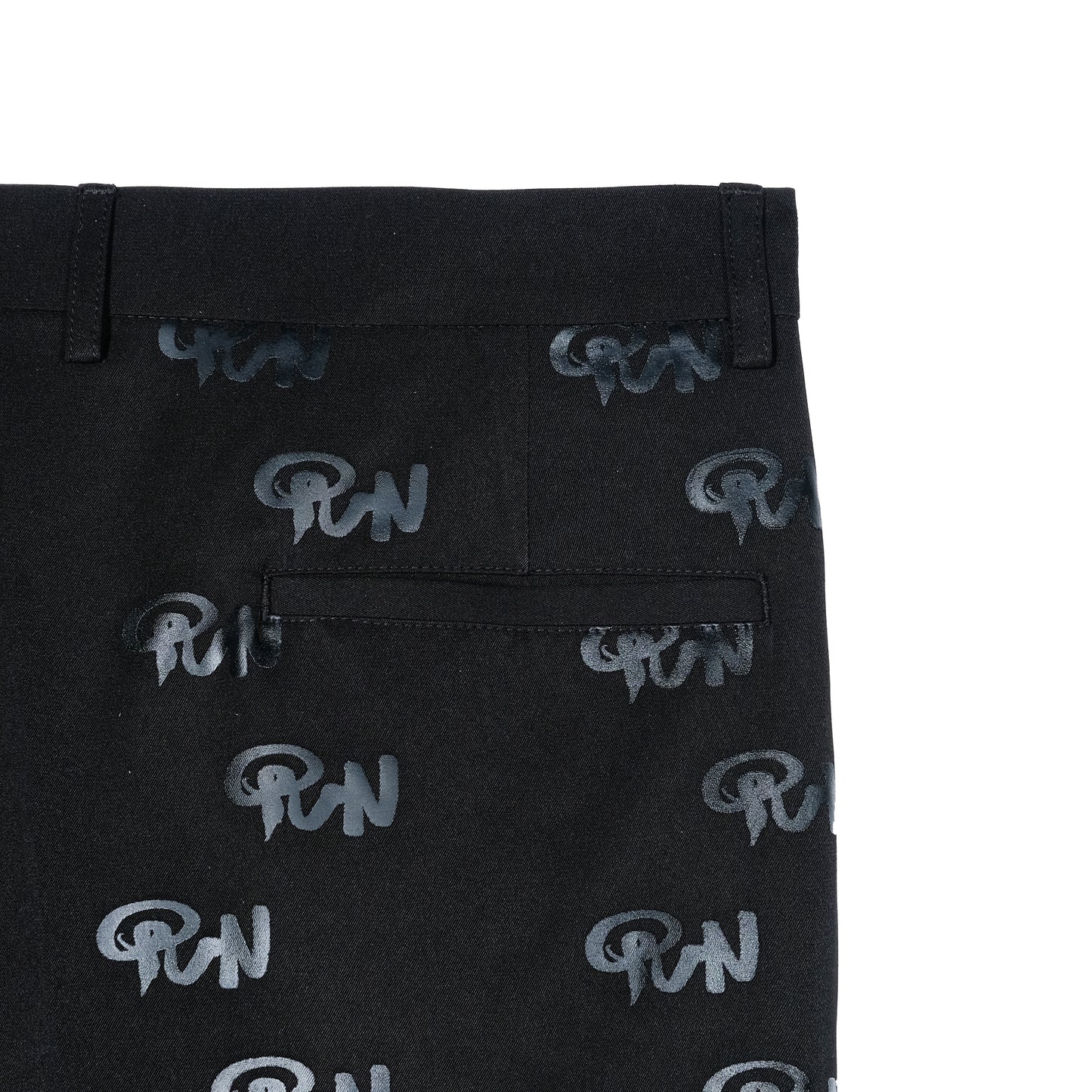 QUN PATTERN BLACK TROUSERS