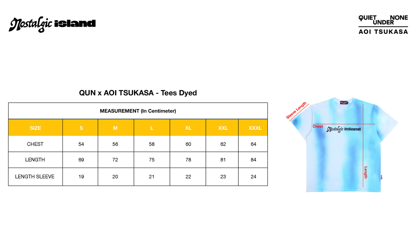 QUIET UNDER NONE X TSUKASA NOSTALGIC TEES DYED